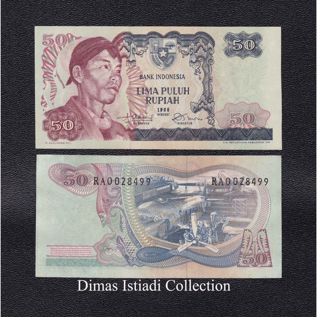 Uang Kuno 50 Rupiah 1968 Seri Sudirman