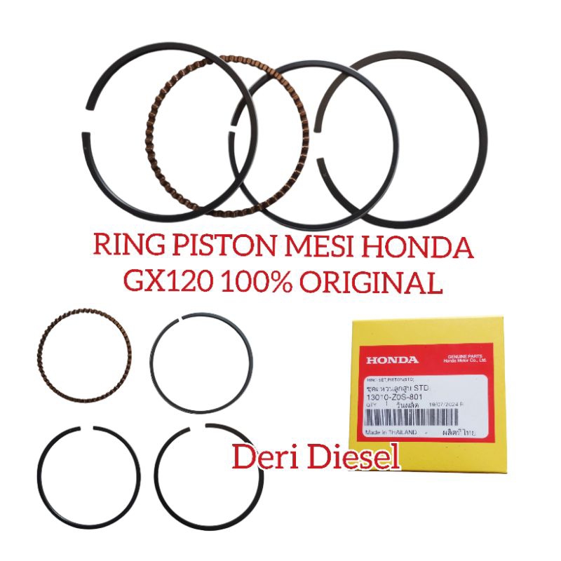 RING PISTON MESIN HONDA GX 120 RING SEHER GX 120 (STD) ASLI HONDA