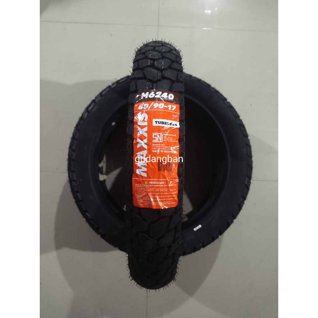 ( TUBELESS - RING 17 ) ON OFF 80 / 90 - 17 MAXXIS M6240 Ban Motor semi trail RING 17 TL FREE PENTIL