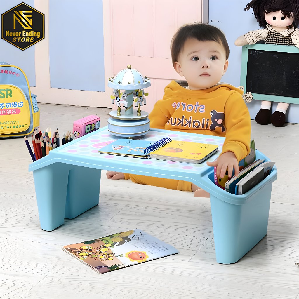 Meja Belajar anak Mewarnai Karakter Multifungsi Plastik Warna-Warni Anak Dewasa Balita