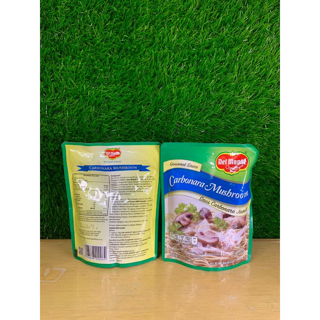 

Del Monte Quality Carbonara Mushroom Sauce / Saus Carbonara Jamur 180gr