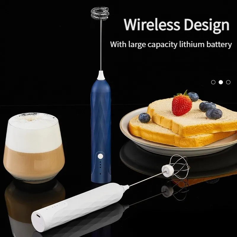 Mixer Mini Pengocok Telur Balloon Whisk Foamer USB Charge