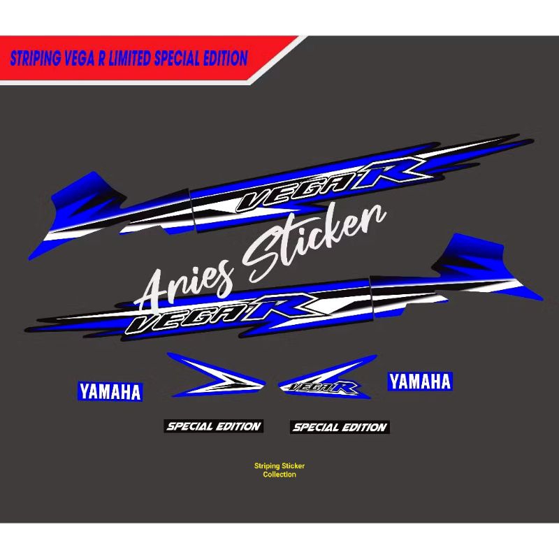 Striping Sticker Motor Yamaha Vega R Lama Custom Model Fiz r Limited Spesial Edition Custom Malaysia