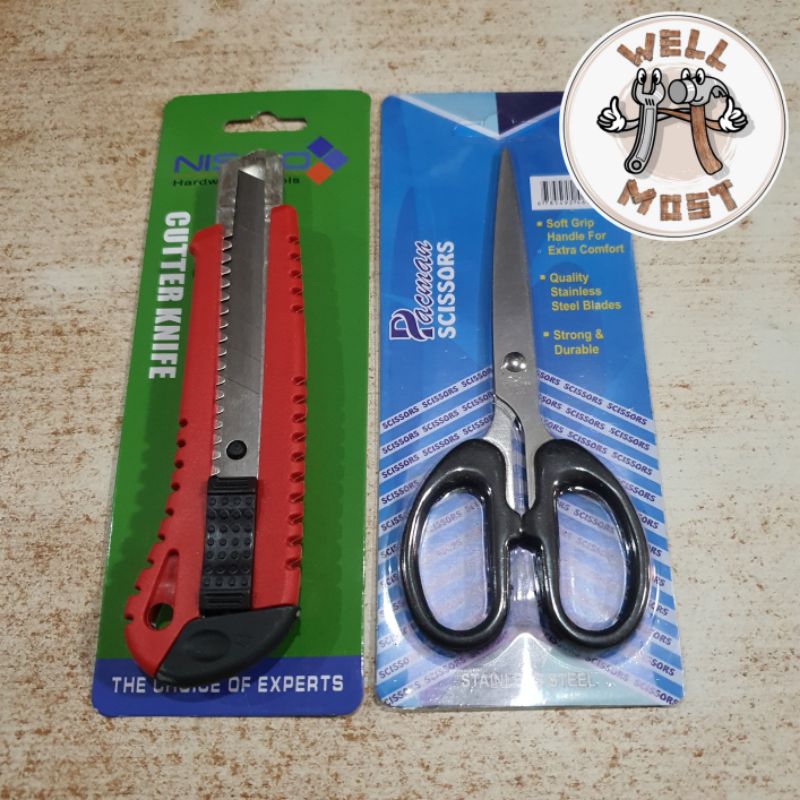 

PAKETAN MURAH GUNTING + PISAU CUTTER