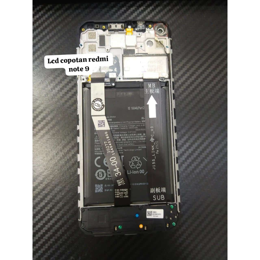 LCD REDMI NOTE 9 ORI COPOTAN