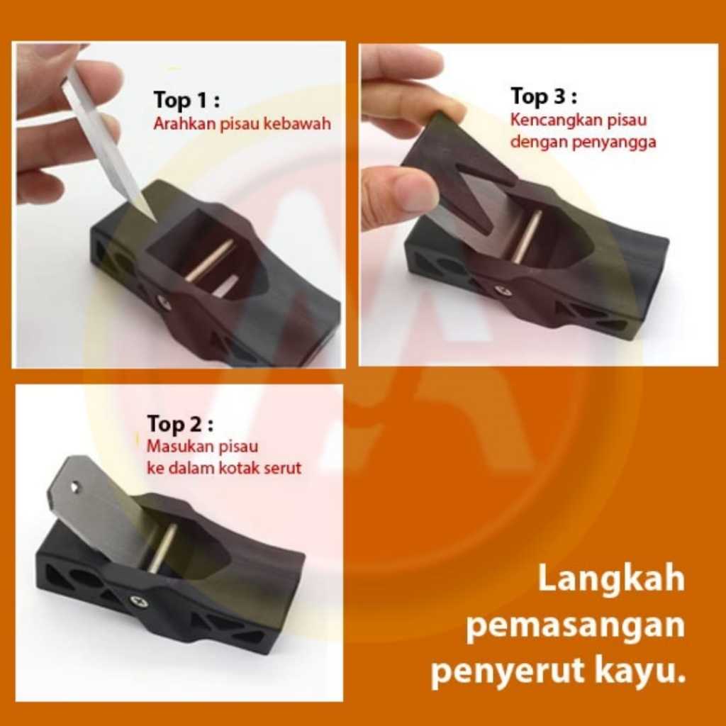 IOP Alat Serut Kayu Mini Bodi Plastik / Penyerut Papan Kayu / Serutan Kayu Pertukangan Furnitur