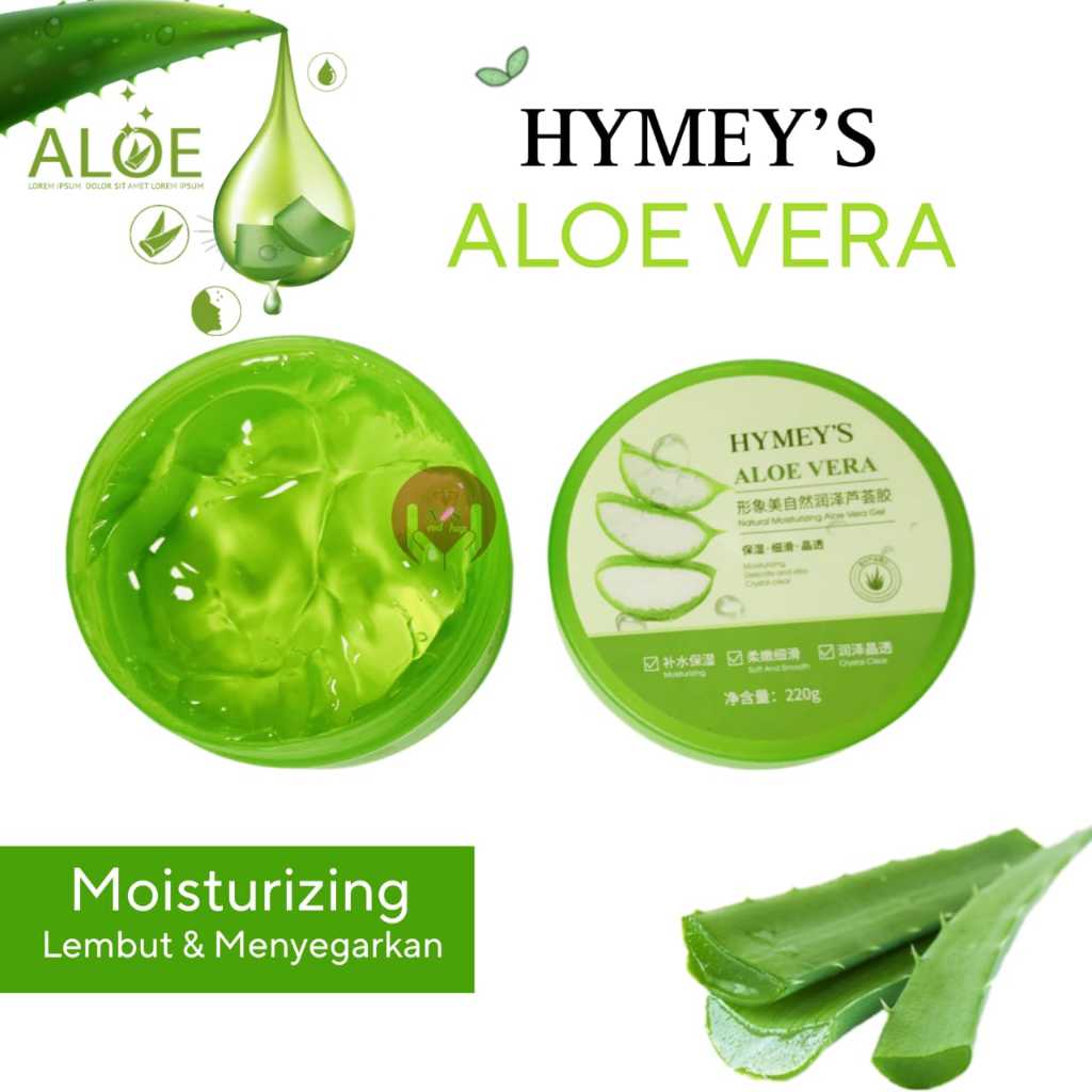 HYME'S / IMAGES GEL ALOE VERA / ALOEVERA 92% SOOTHING & NATURAL MOISTURIZING GEL 220 Gram / MASKER P