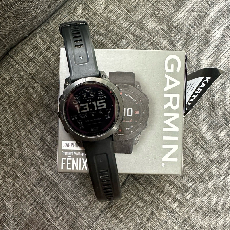 Smartwatch Garmin Fenix 7 Sapphire Solar Carbon Gray DLC Titanium