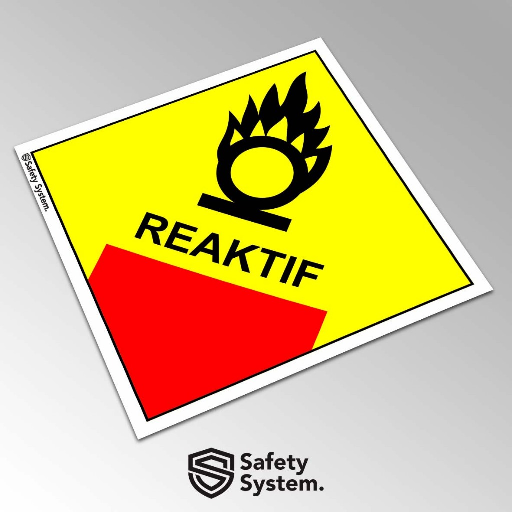 

Stiker Simbol dan Label Limbah Bahan Berbahaya Beracun B3 Hazmat PERMEN LH NO 14 2013 - Reaktif