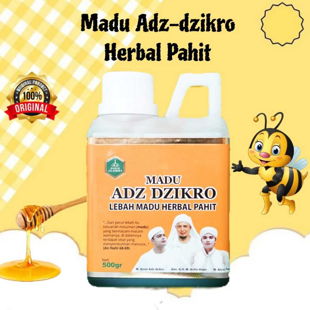 

Madu Herbal Adz Dzikro - Lebah Madu HERBAL PAHIT 500Gram |Original 100%| HARGA GROSIR