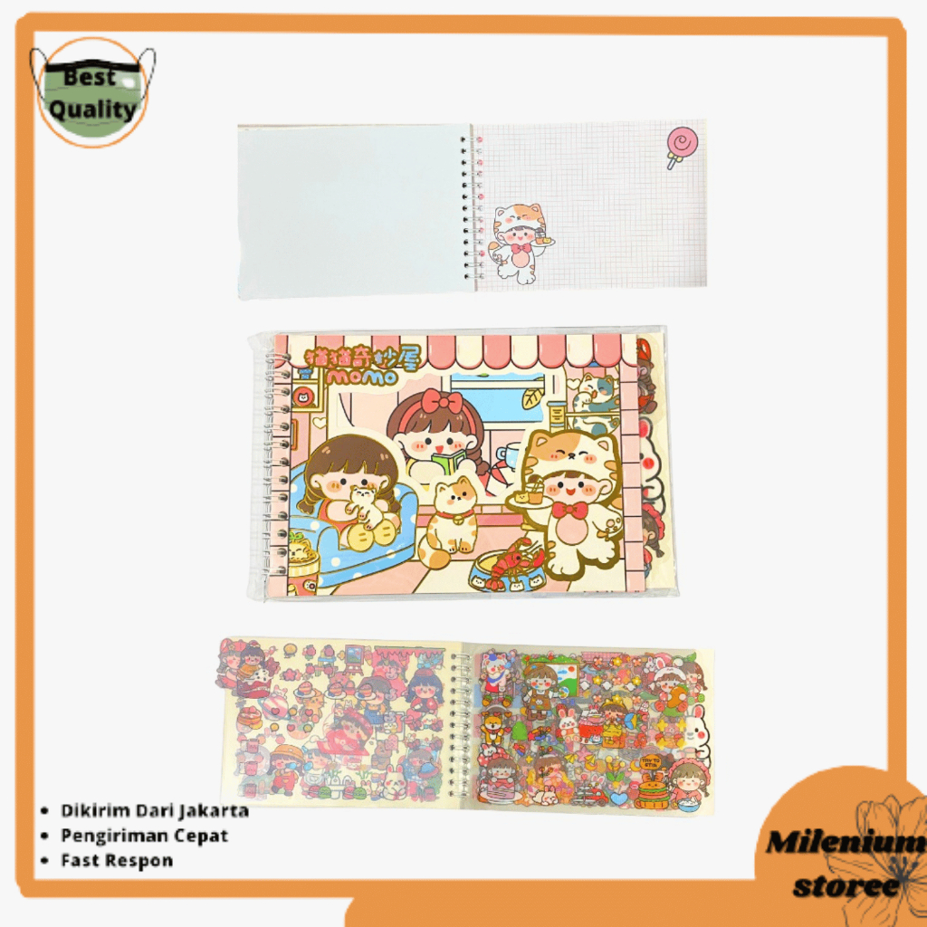 

MS Stiker Tempel Karakter Momo Motif Lucu Decorasi Gelas,Buku,Laptop,Buku Stiker