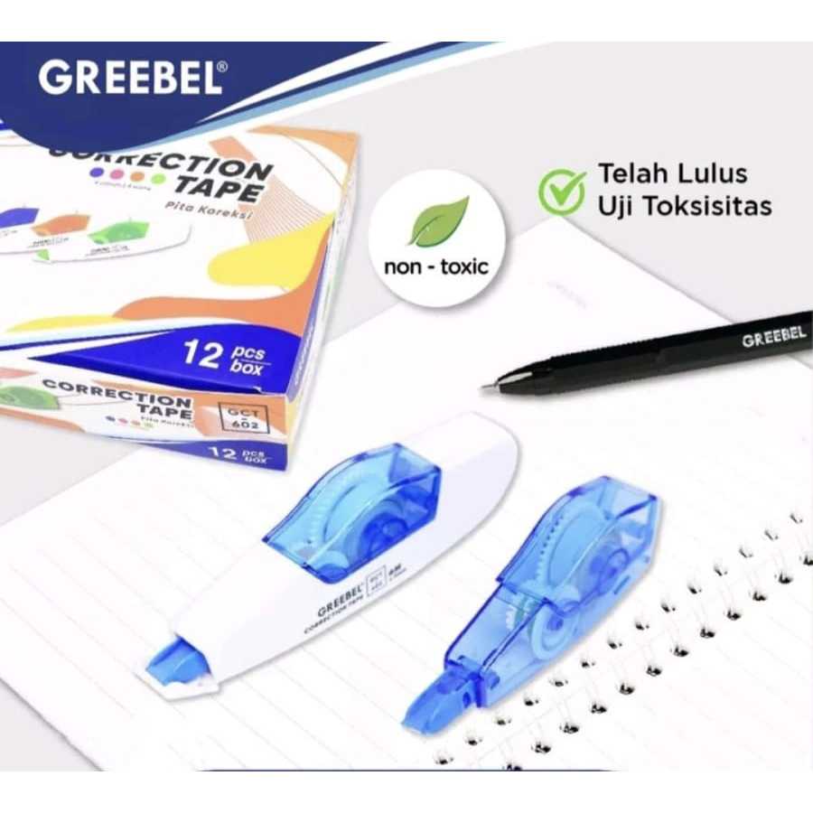 

CORRECTION TAPE TIP EX KERTAS GREEBEL GCT-602 1+1 REFILLABLE TERMURAH
