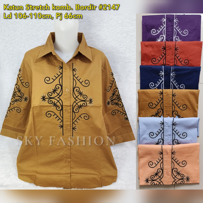 BLOUSE IMPORT BORDIR MOTE/BLOUSE KATUN BORDIR IMPORT
