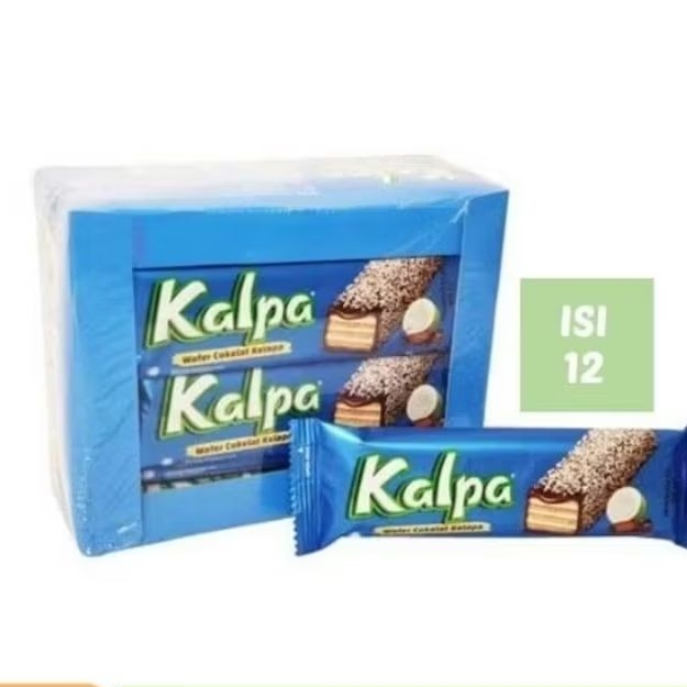 

(BOX) KALPA Wafer Cokelat Kelapa Bersalut Cokelat Isi 12Pcs