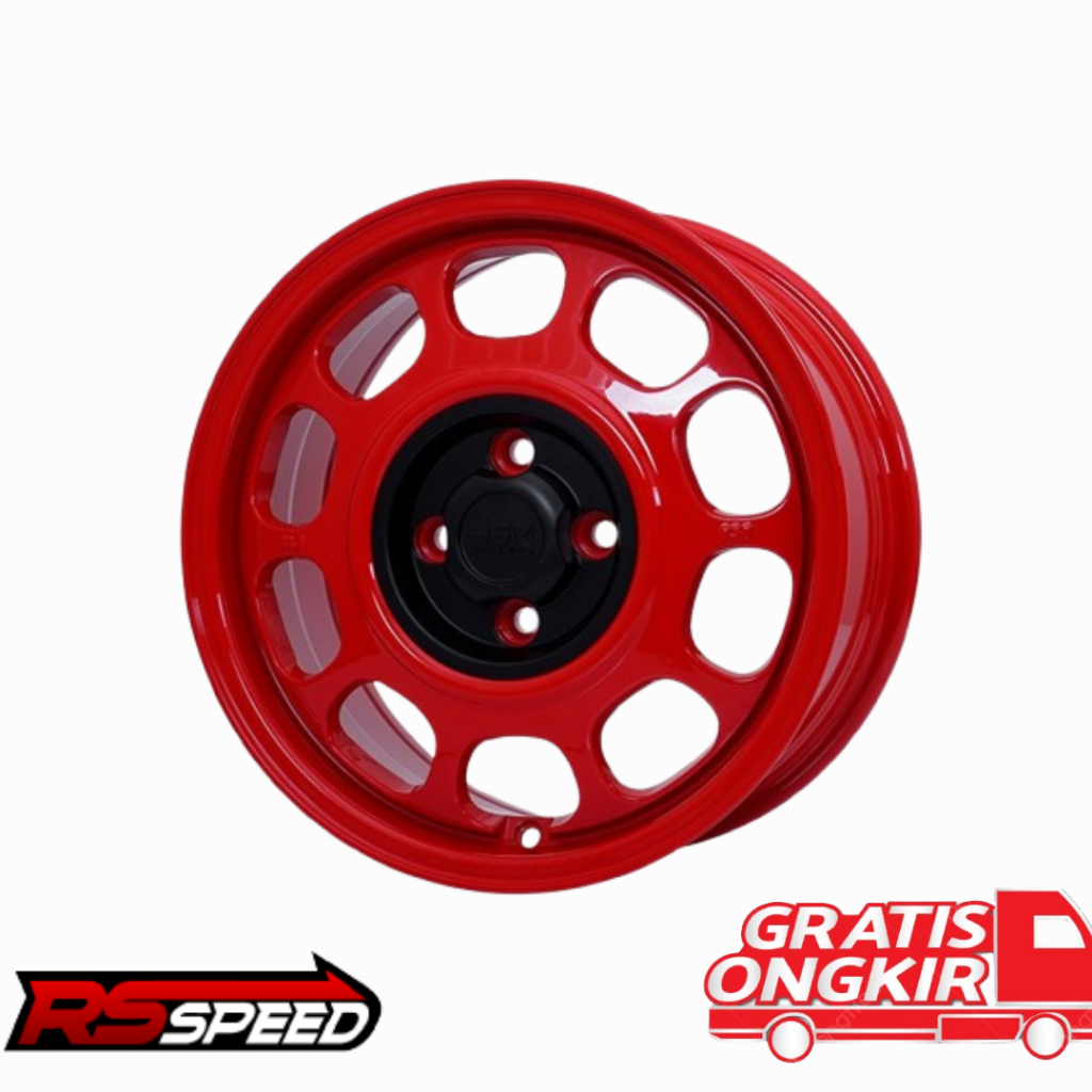 Velg Kaleng HSR R15 KLG Mobil Agya,Calya,Civic,WangonR Lebar 6,5 Pcd 4x100 Et 42 Red