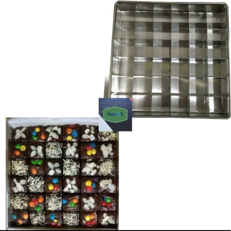 Loyang Brownies sekat | Kotak persegi panjang skat Loyang bolu kukus panggang loyang kue bolu