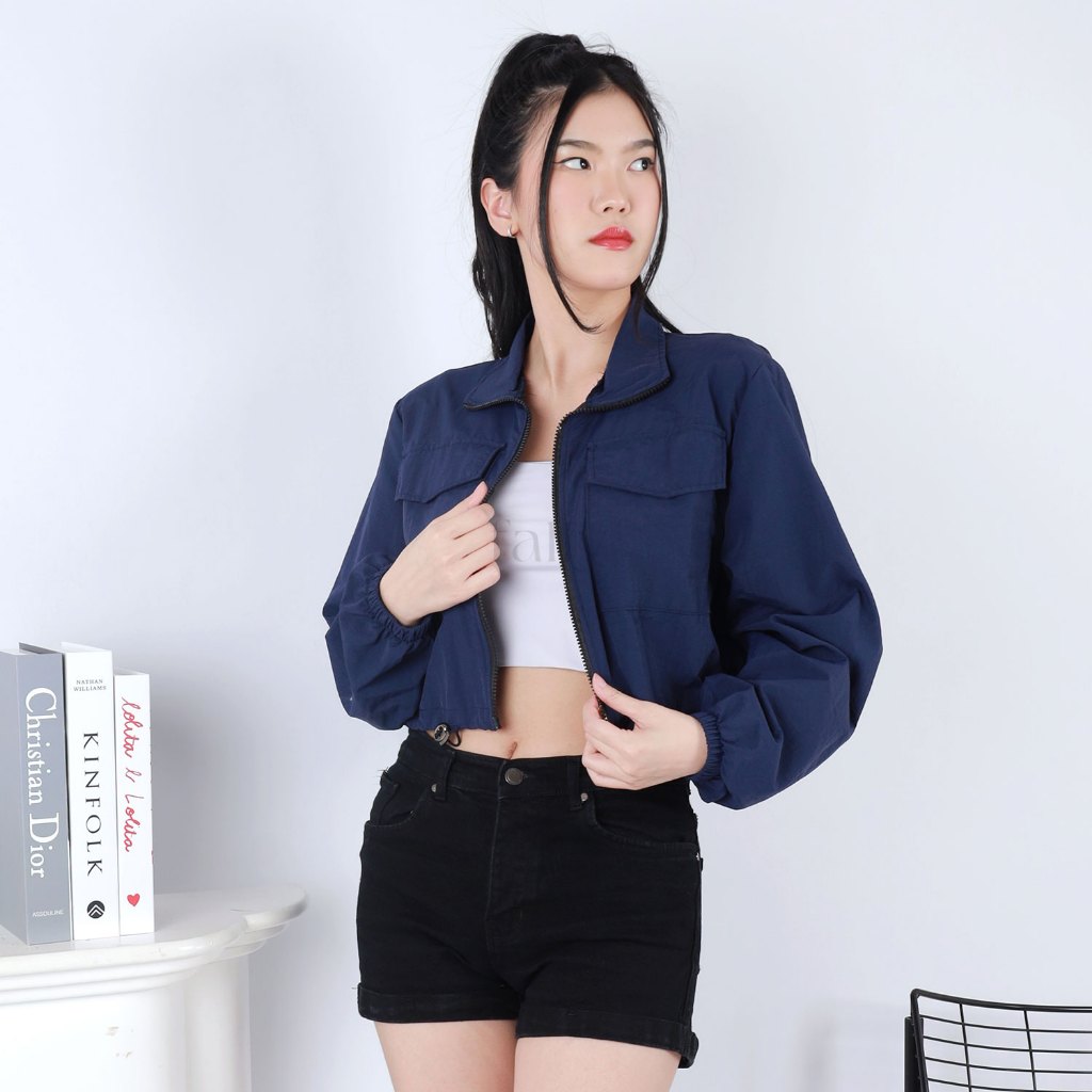 New Deals Fally Fiona Crop Jacket Jaket Parasut Wanita Jaket Parasut Premium Jaket Crop Wanita Jaket
