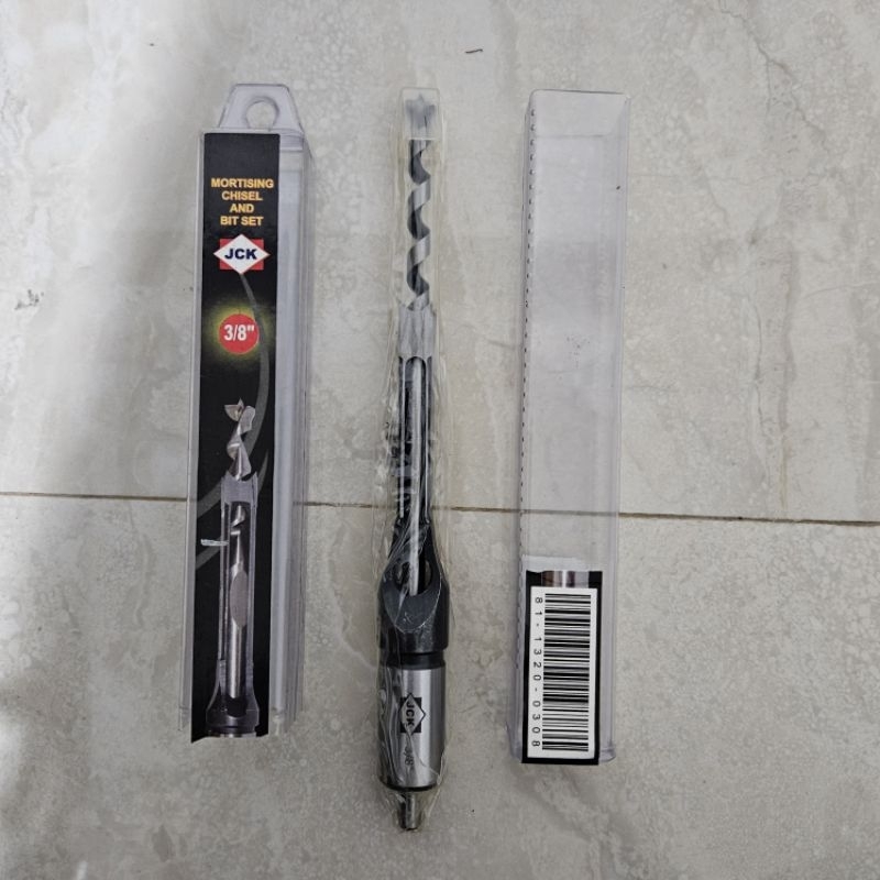 Mata Bor Pahat Bobok Kayu JCK Mortising Chisel and Bit Set 3/8" Putra Inti