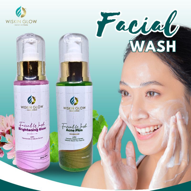 (bisa COD) FACIAL WASH WISKIN (ACNE, ,AA,GLOW)