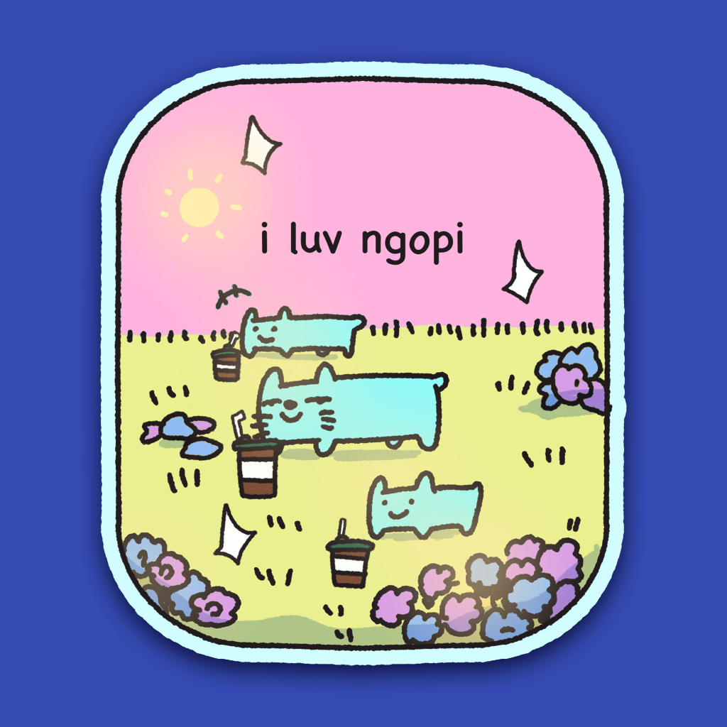 

i luv ngopi | Vinyl Sticker Menyonisme