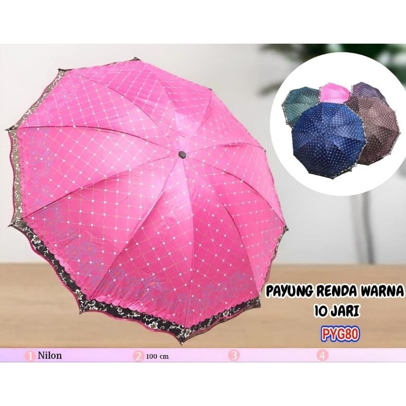 Payung Lipat | Payung Lipat Renda Warna | Payung Lipat 3D | Payung Polos 3D