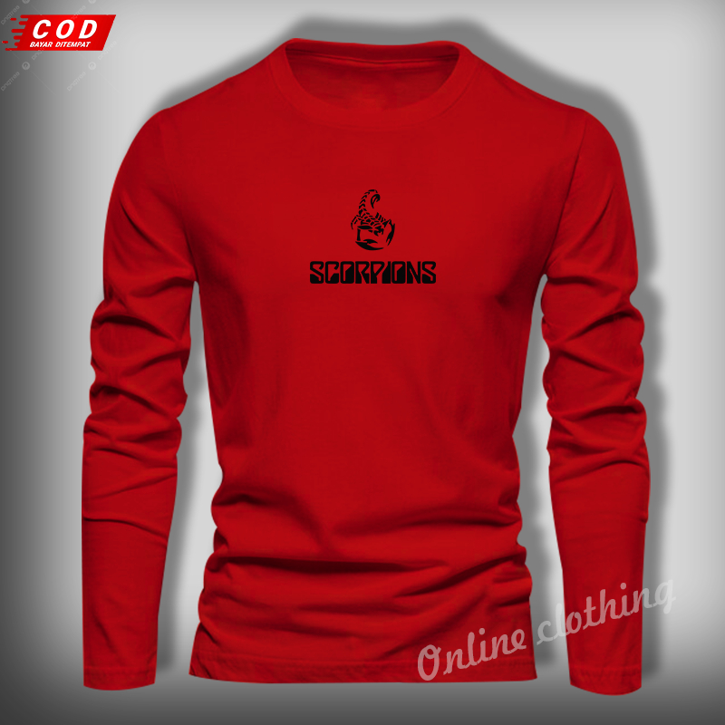 Baju Kaos Scorpions Lengan Panjang Pria Dewasa - Baju Casual Daily Outfit