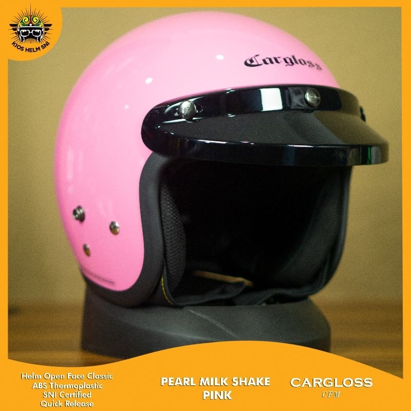 Helm Retro Cargloss CFM warna Pink