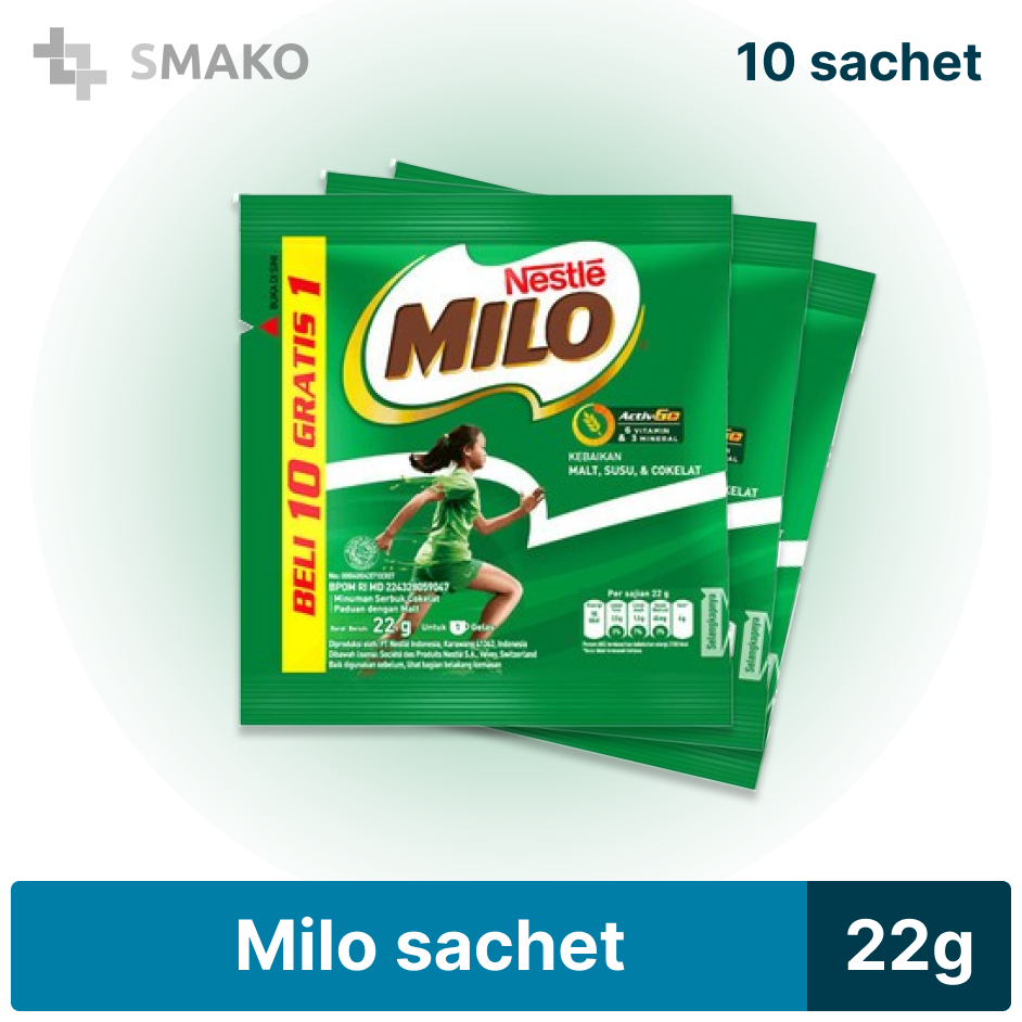 

Milo coklat RENCENG isi 10 bungkus@22g