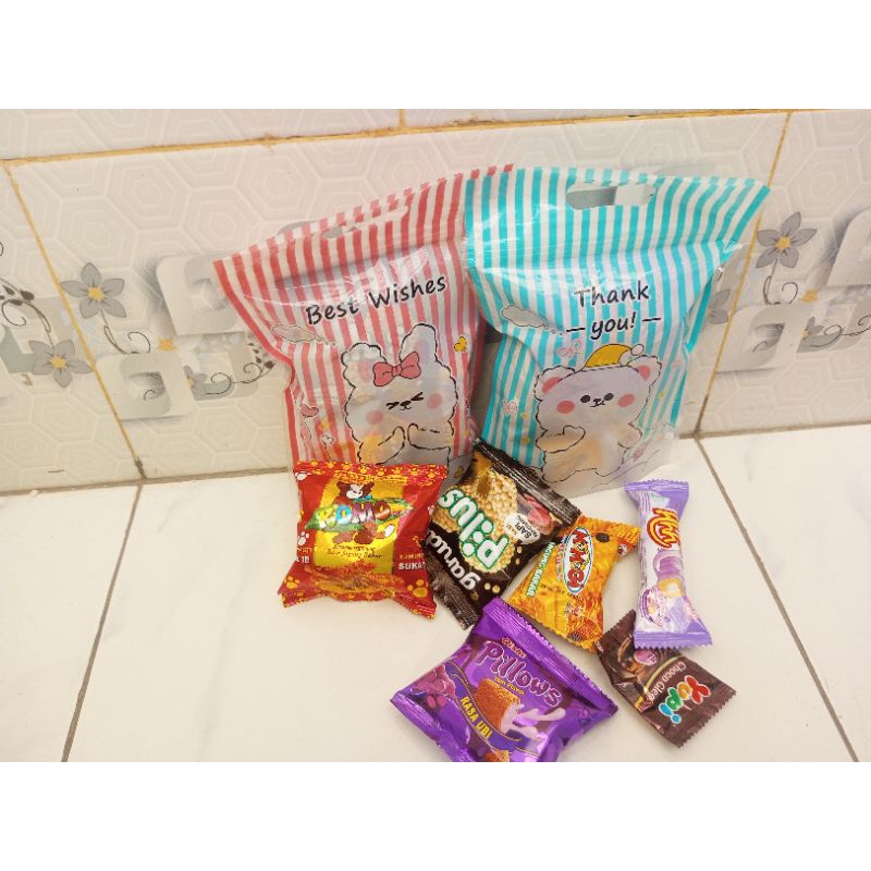 

Hampers Snack Ultah anak /Bingkisan Snack ulang tahun anak Ziplock Warna murah