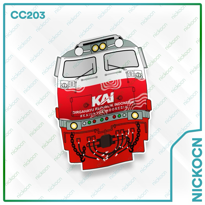 Stiker Lokomotif CC203