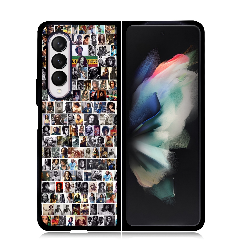Case Samsung Z FOLD 6 5 4 3 Durable Plastic Galaxy Phone Custom Hardcase BOB Marley Reggae