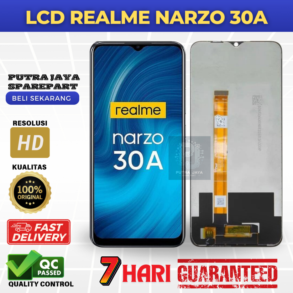 LCD TOUCHSCREEN REALME NARZO 30A / LCD REALME NARZO 30A ORIGINAL BERGARANSI