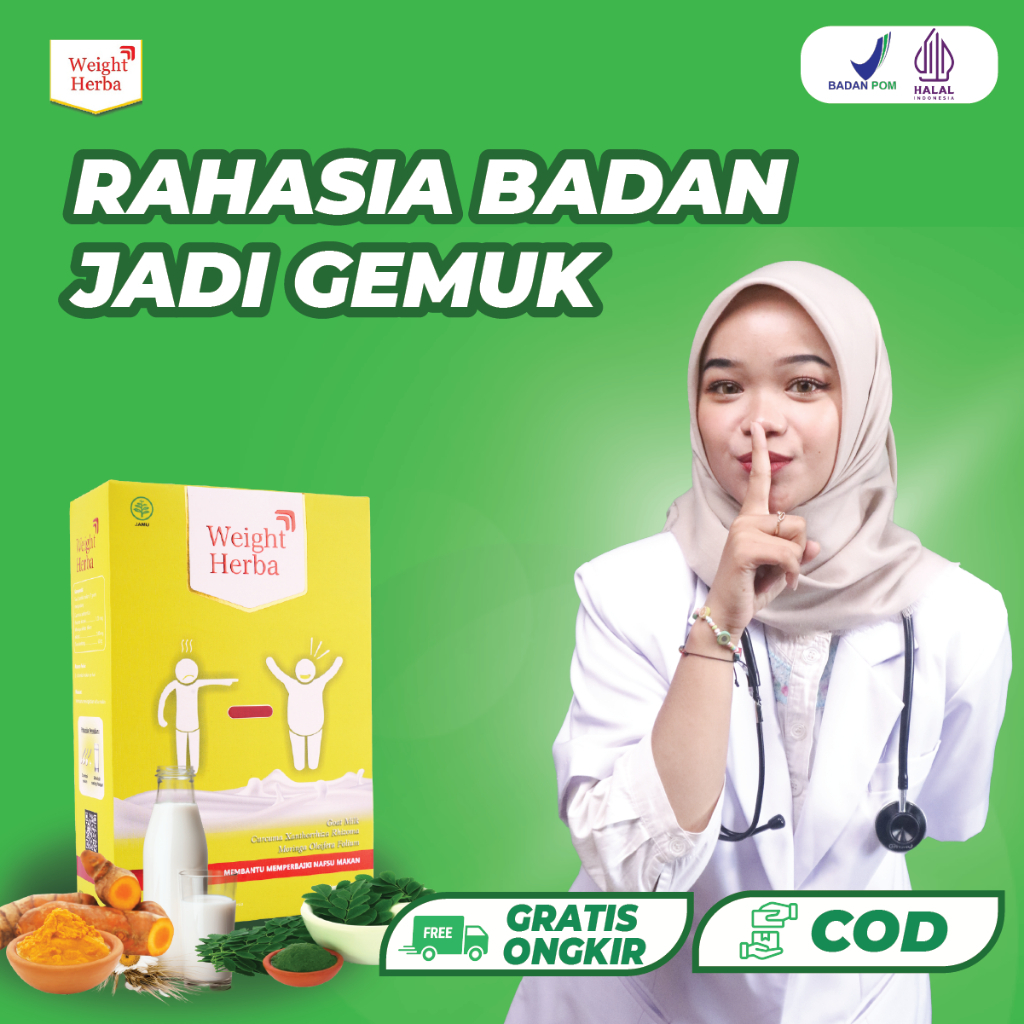 

[ ISI 1 BOX ] Weight Herba Susu Penambah Berat Badan Tanpa Gula Perlancar Saluran Pencernaan