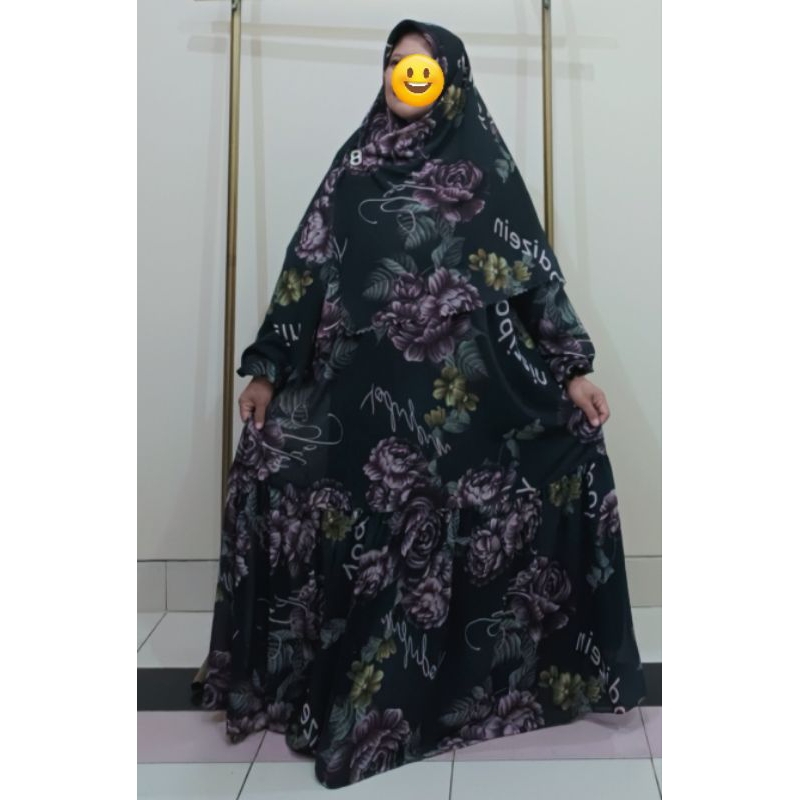 Gamis set Khimar segiempat yodizein
