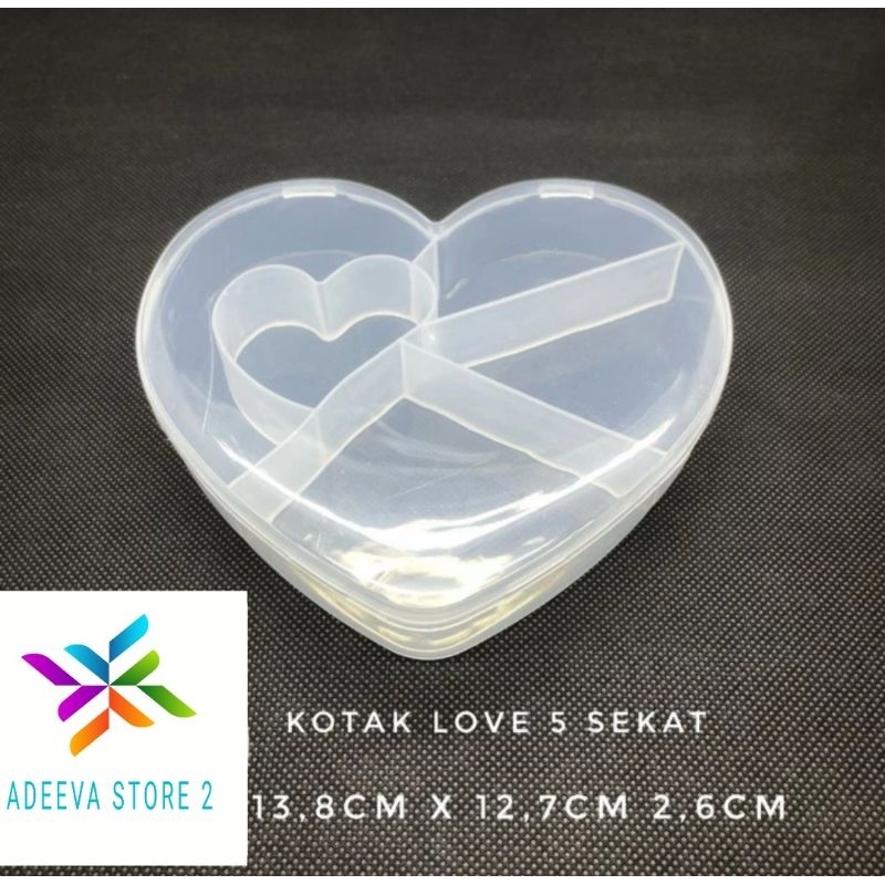 Box / Kotak / Storage Plastik Penyimpanan Manik / Mote Love
