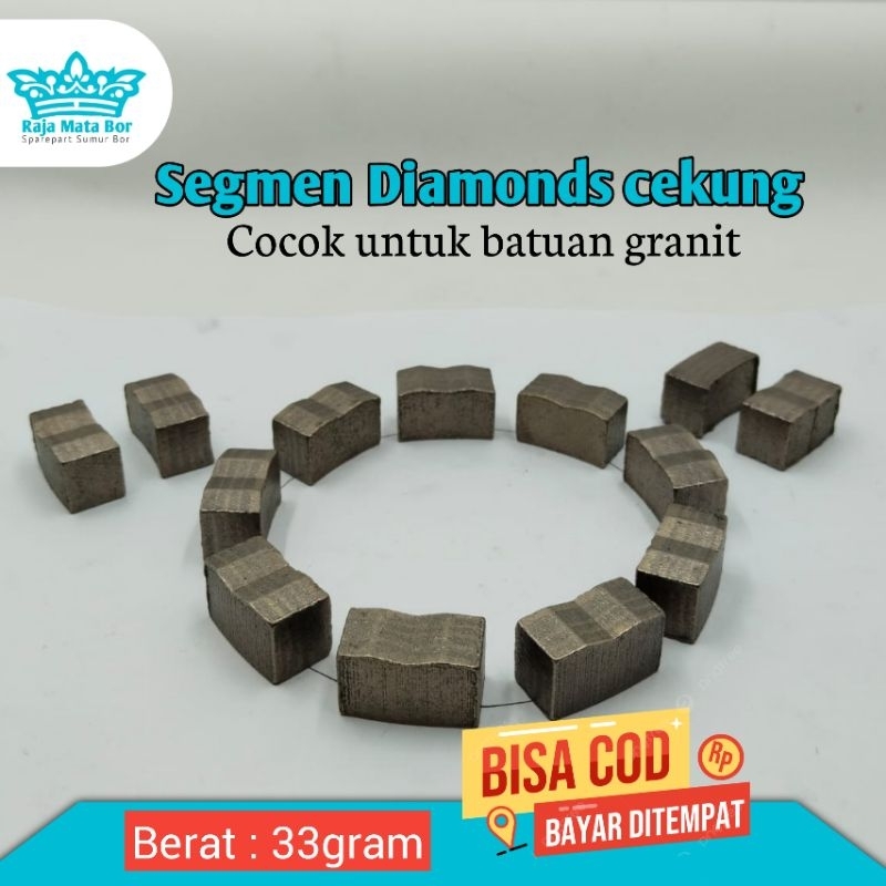 segmen diamonds cekung /mata bor sumur untuk batuan granit/diamond segmen