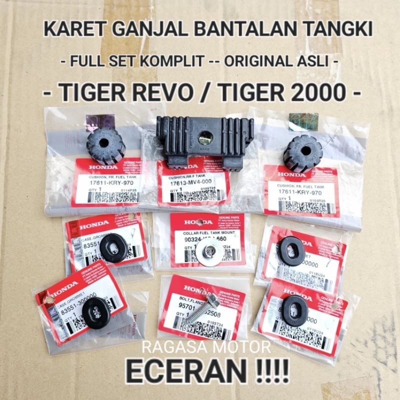 Eceran Karet Ganjal Bantalan Dudukan Tangki Depan Belakang Set Honda TIGER REVO TIREV TIGER 2000 TIL