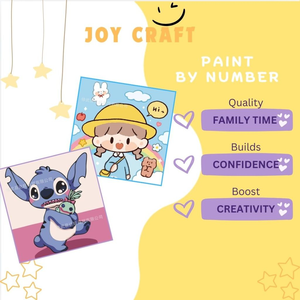 

JoyCraft Paint by Number DIY Painting Kit Number Painting Mix Series