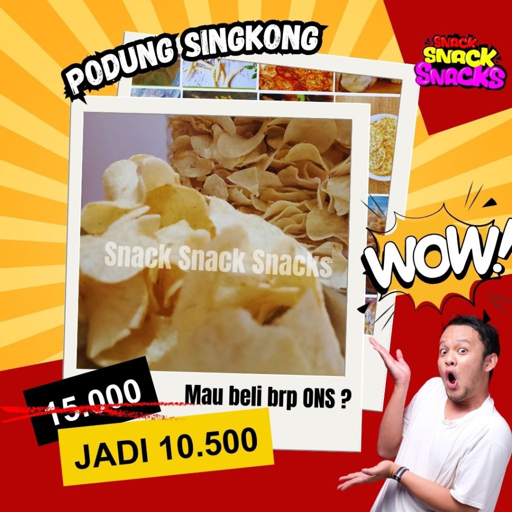 

PODUNG SINGKONG GURIH ASIN RASA BAWANG | SS_SNACKS.ID | ANEKA CAMILAN DAN FROZEN FOOD