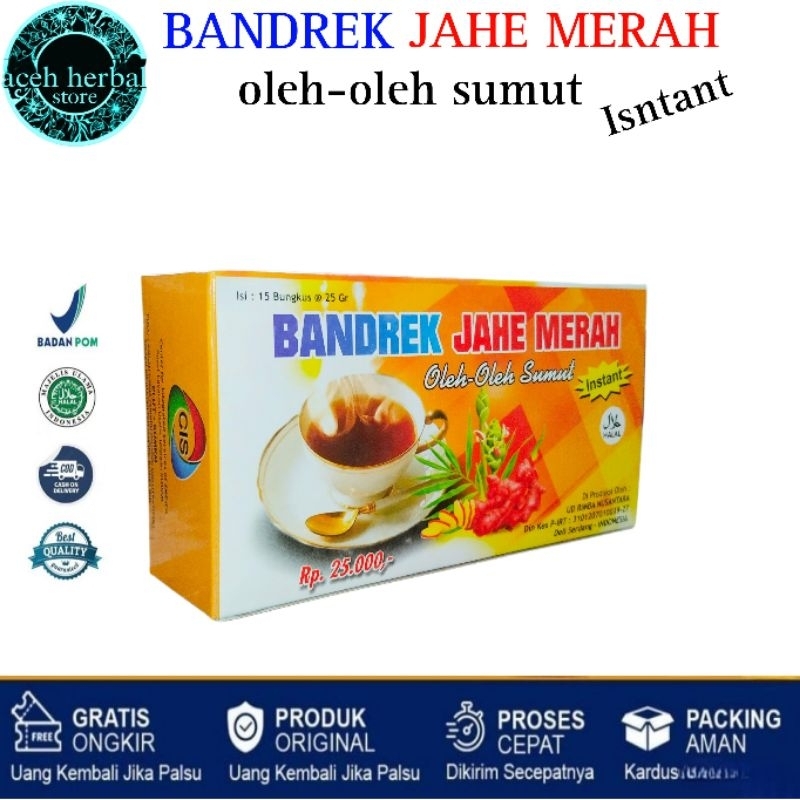 

Bandrek Jahe Merah Instant Oleh-Oleh Sumut Box 15,s