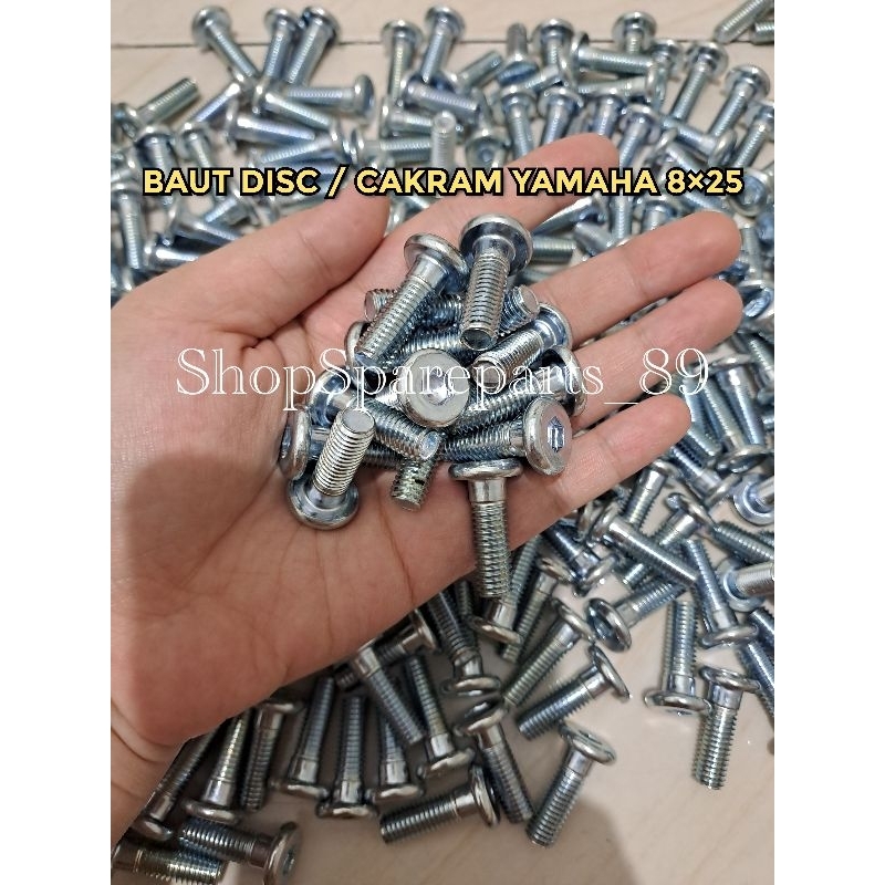 [ 50 - 100 PCS ] BAUT DISC 8×25 / BAUT CAKRAM YAMAHA JUPITER MX Z MIO VEGA R / ZR  KUNCI L6