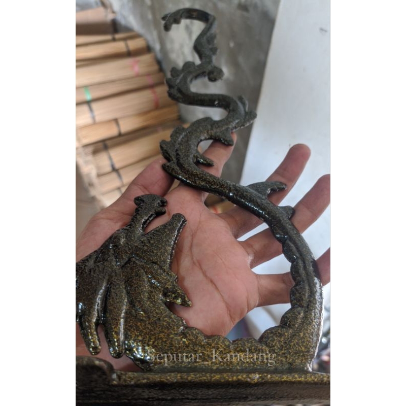 Gantungan Pot/Sangkar Motif Dragon Cantolan Sangkar Burung Besi Tebal