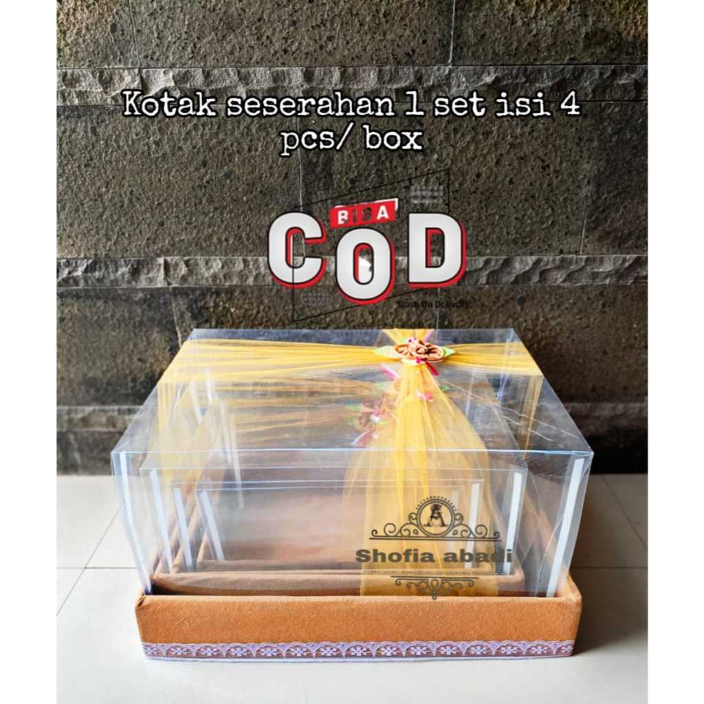 kotak seserahan pernikahan box hantaran tempat perhiasan isi 4 parsel