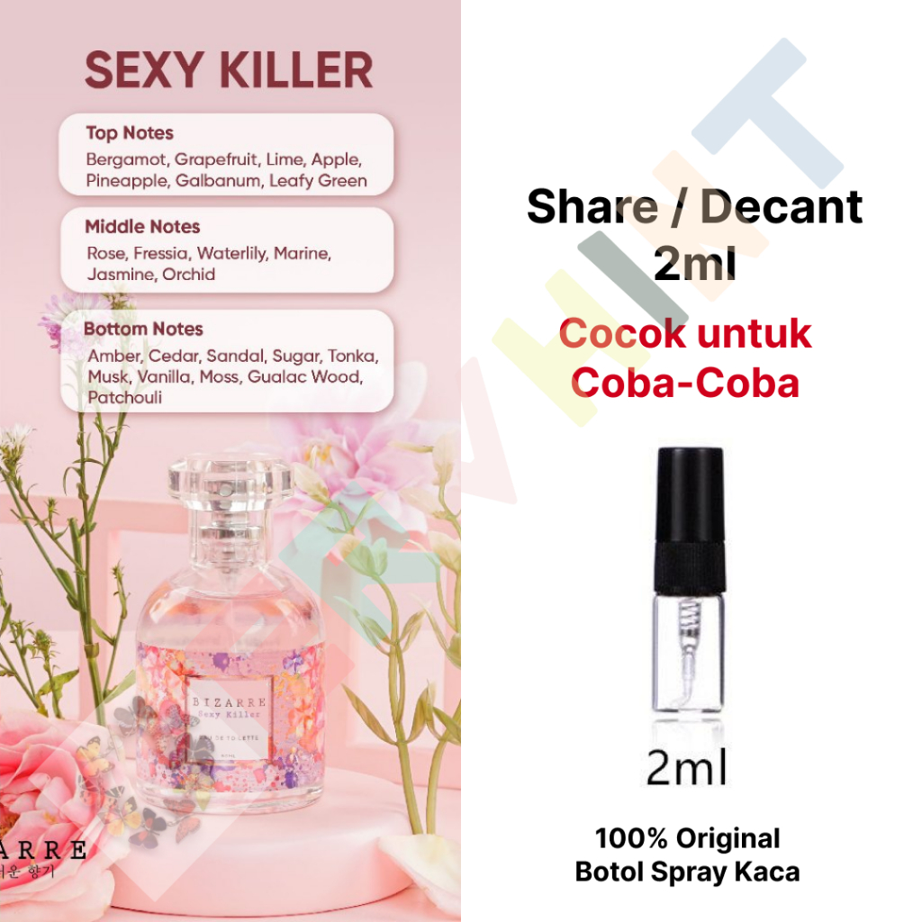 [Share / Decant] BIZARRE Parfum Wanita Eau De Toilette EDT Parfum Tahan Lama - Sexy Killer
