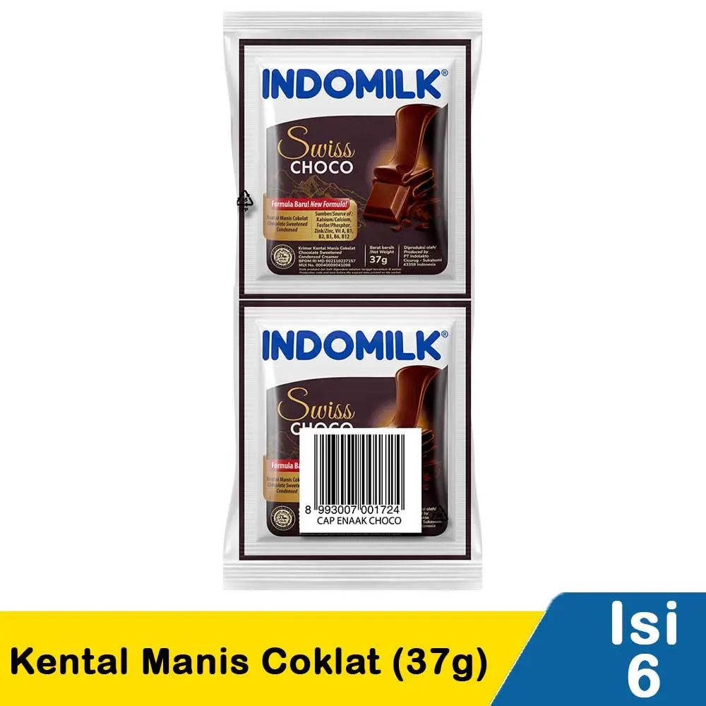 

indomilk susu kental manis coklat 6x37gr