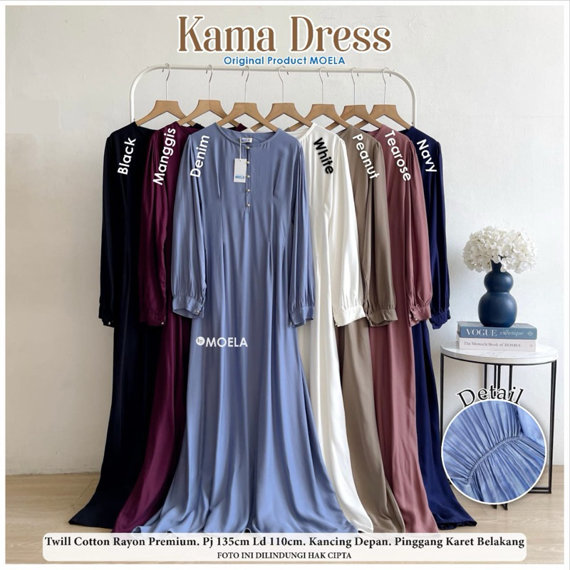 gamis polos kama dress by moela LD 110