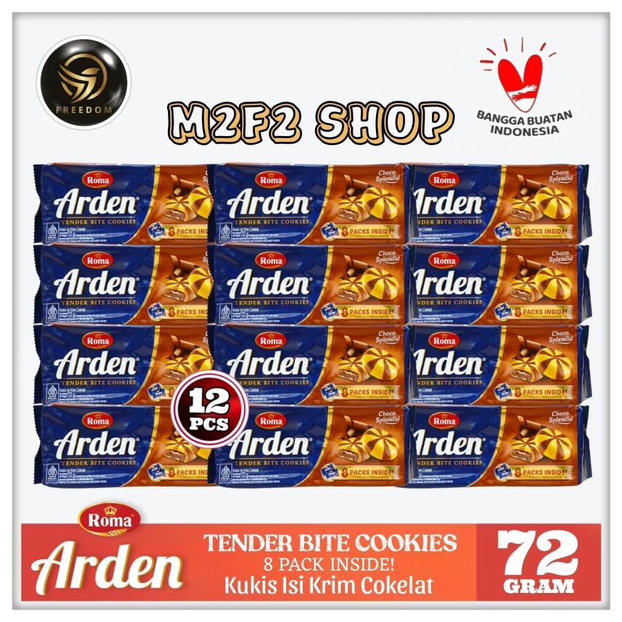 

Roma Arden Tender Bite Cookies Choco Splendid | Biskuit Kukis Krim Cokelat - 72 gr (Kemasan 12 Pcs)