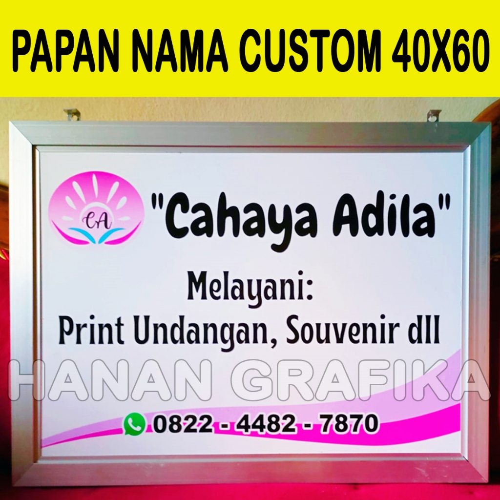 Acrylic 40x60 Papan Nama Dokter Bidan Plang Praktek Sign Label 40x60