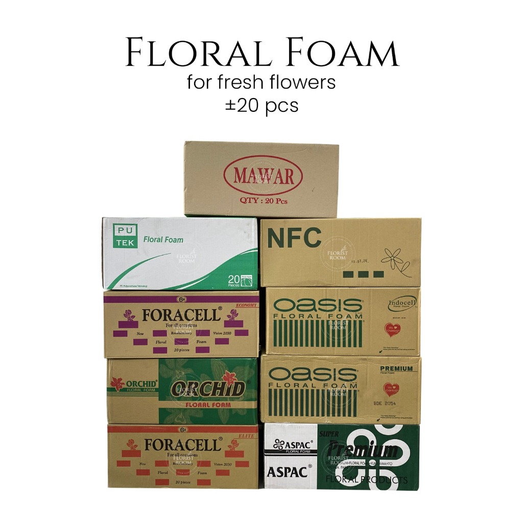 Floral Foam Fresh Flower - NFC - Advantage - Aspac - Orchid - Indocell - Vecto - Putek - Premium - O