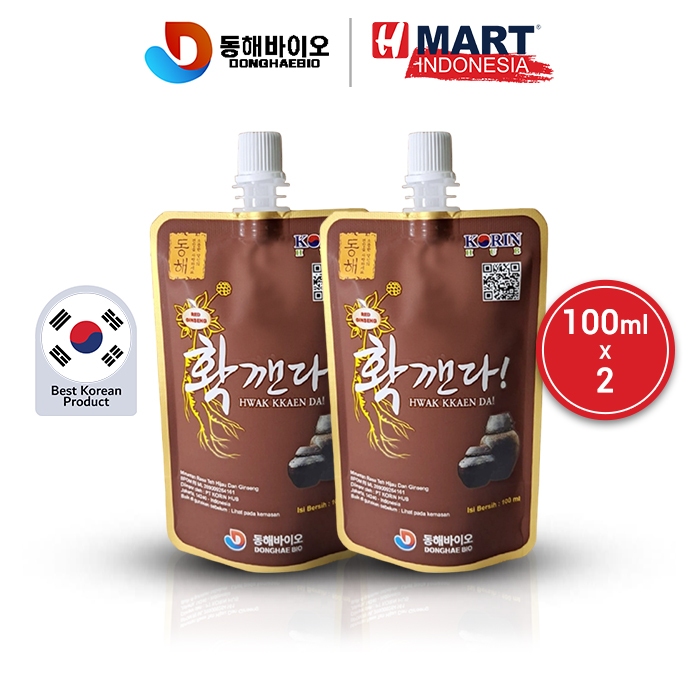 

HWAK KKAEN DA - Minuman Rasa Teh Hijau Dan Ginseng (Bundling 100ml x 2)